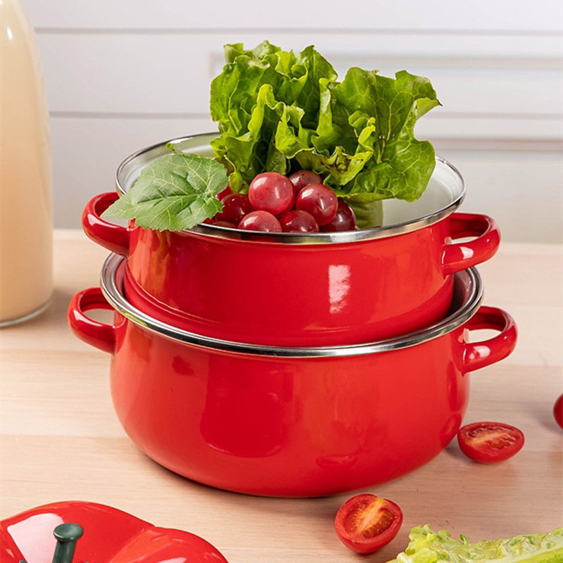 قدر شوربة مطلي بالمينا، أدوات  - مراجعة Home Cooking Cookbook وسعره